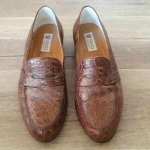 Vintage Gucci Alligator Loafer 43M
